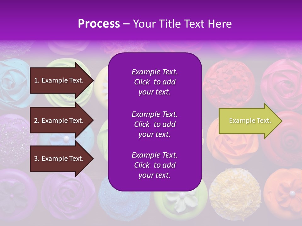 Colorful Flowers Fairy Cakes PowerPoint Template