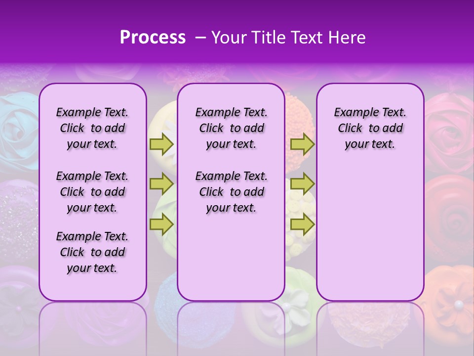 Colorful Flowers Fairy Cakes PowerPoint Template