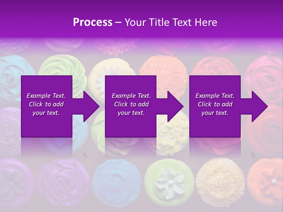 Colorful Flowers Fairy Cakes PowerPoint Template