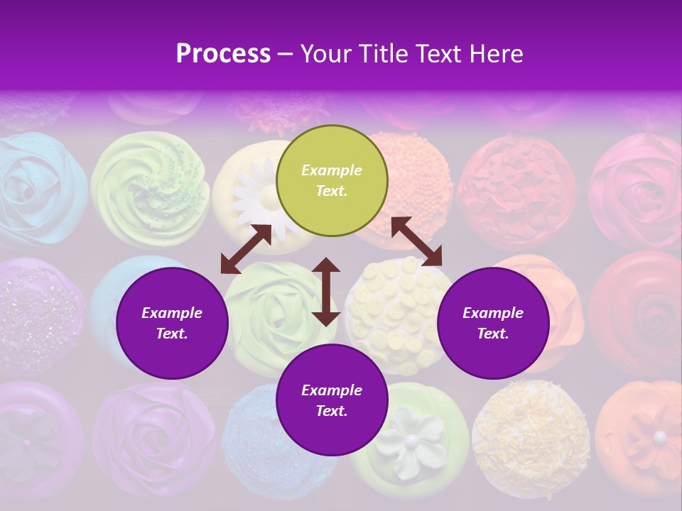 Colorful Flowers Fairy Cakes PowerPoint Template