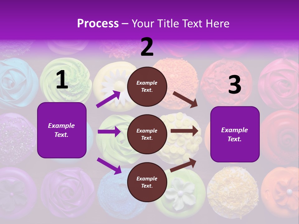 Colorful Flowers Fairy Cakes PowerPoint Template