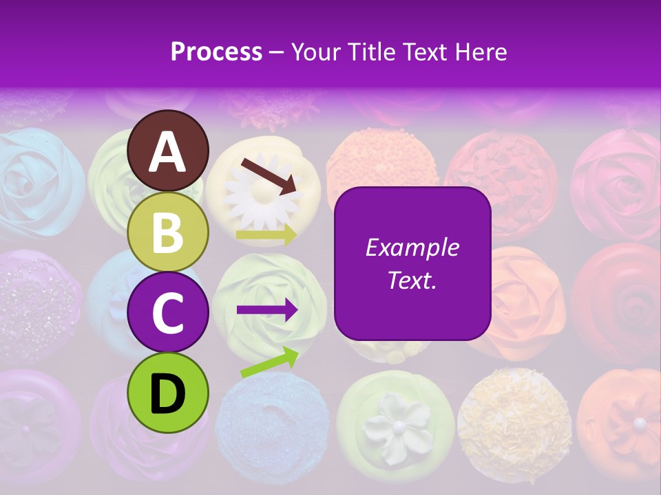 Colorful Flowers Fairy Cakes PowerPoint Template