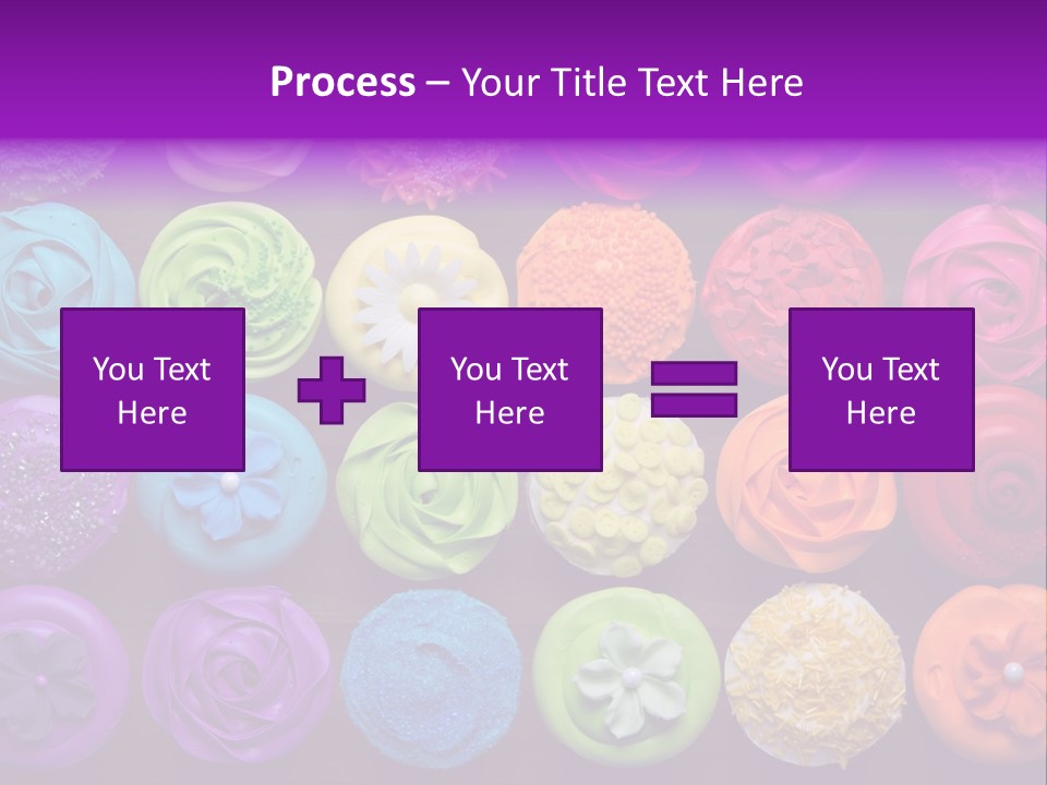 Colorful Flowers Fairy Cakes PowerPoint Template