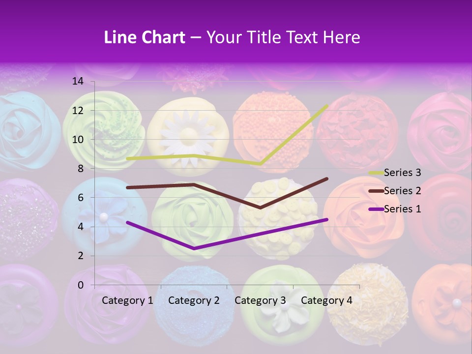 Colorful Flowers Fairy Cakes PowerPoint Template