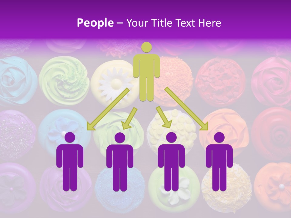 Colorful Flowers Fairy Cakes PowerPoint Template