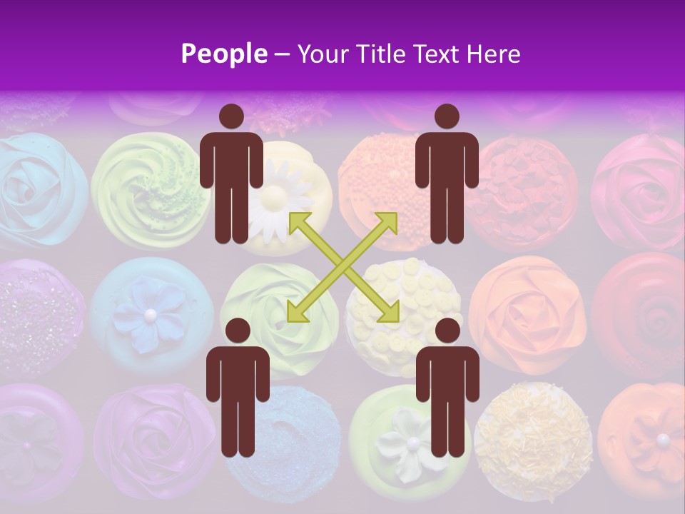 Colorful Flowers Fairy Cakes PowerPoint Template