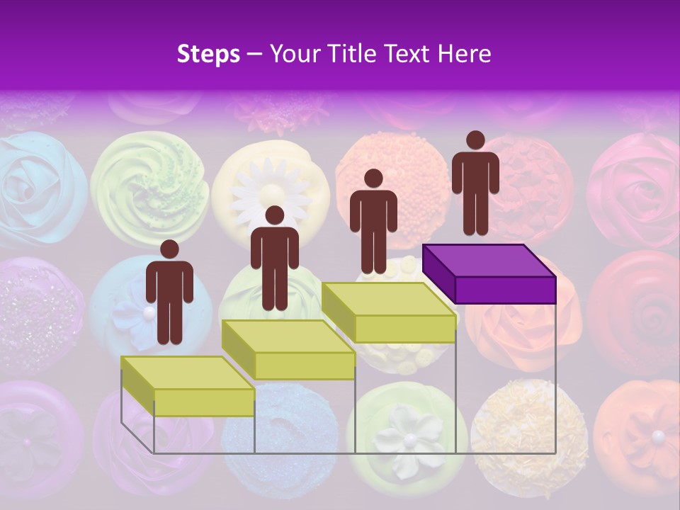 Colorful Flowers Fairy Cakes PowerPoint Template