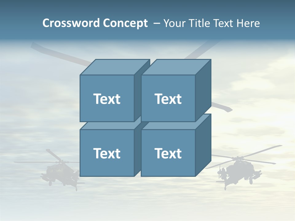 A Group Of Military Helicopters Flying Through A Cloudy Sky PowerPoint Template