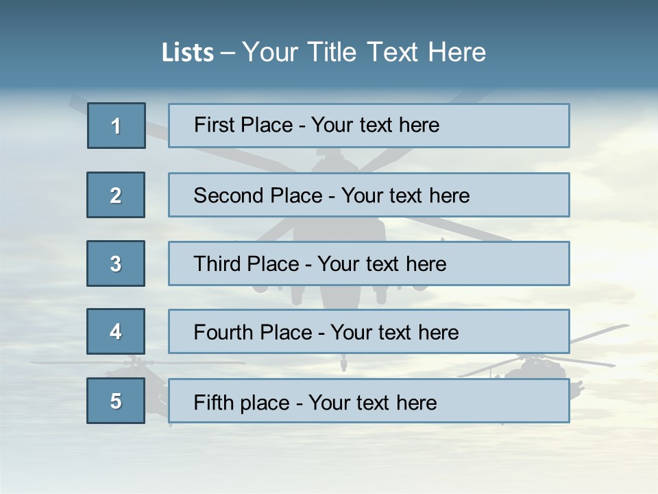 A Group Of Military Helicopters Flying Through A Cloudy Sky PowerPoint Template
