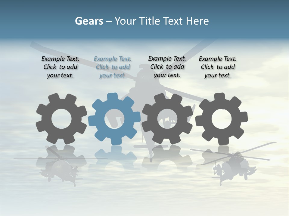 A Group Of Military Helicopters Flying Through A Cloudy Sky PowerPoint Template