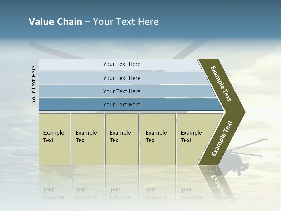 A Group Of Military Helicopters Flying Through A Cloudy Sky PowerPoint Template