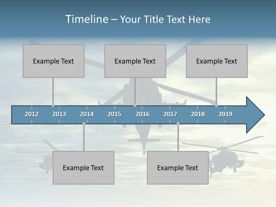 A Group Of Military Helicopters Flying Through A Cloudy Sky PowerPoint Template