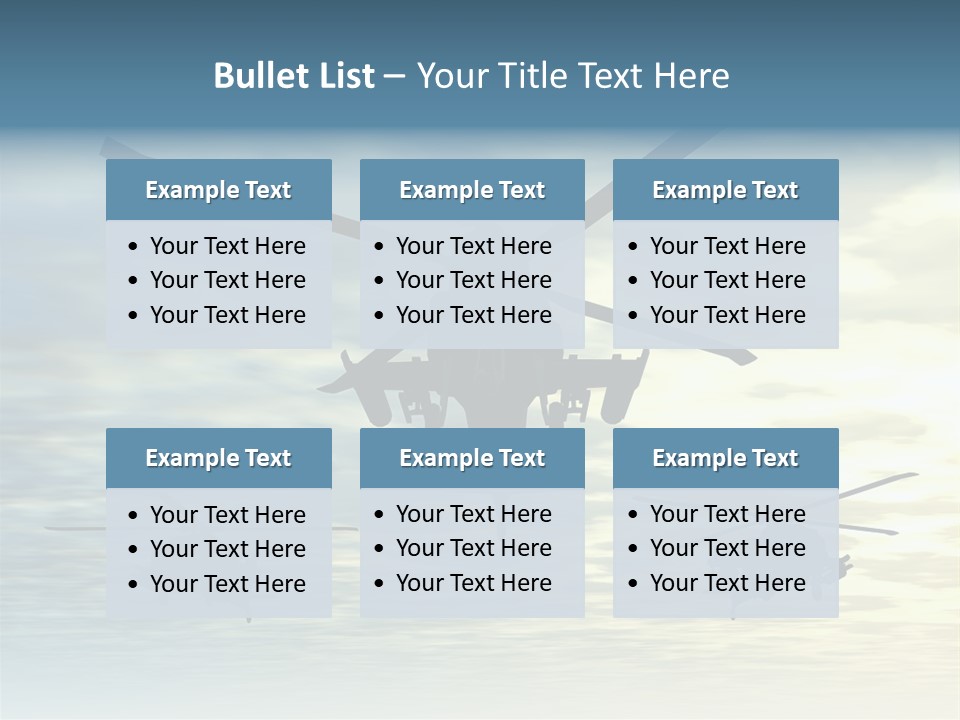 A Group Of Military Helicopters Flying Through A Cloudy Sky PowerPoint Template