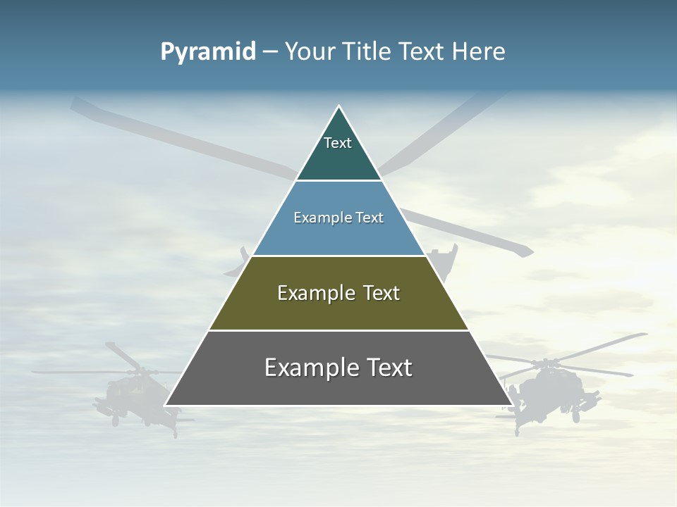 A Group Of Military Helicopters Flying Through A Cloudy Sky PowerPoint Template