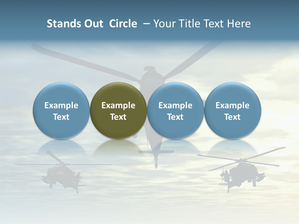 A Group Of Military Helicopters Flying Through A Cloudy Sky PowerPoint Template
