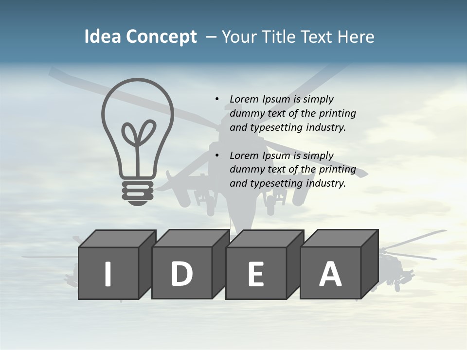 A Group Of Military Helicopters Flying Through A Cloudy Sky PowerPoint Template