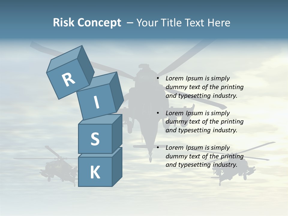 A Group Of Military Helicopters Flying Through A Cloudy Sky PowerPoint Template