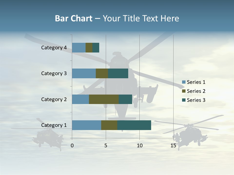 A Group Of Military Helicopters Flying Through A Cloudy Sky PowerPoint Template