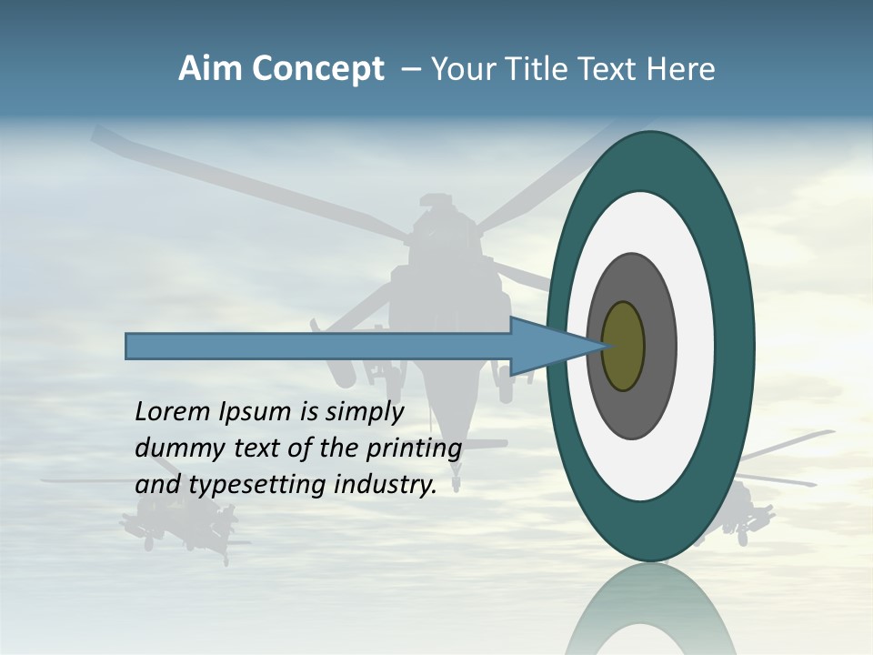 A Group Of Military Helicopters Flying Through A Cloudy Sky PowerPoint Template
