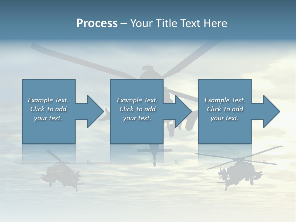 A Group Of Military Helicopters Flying Through A Cloudy Sky PowerPoint Template