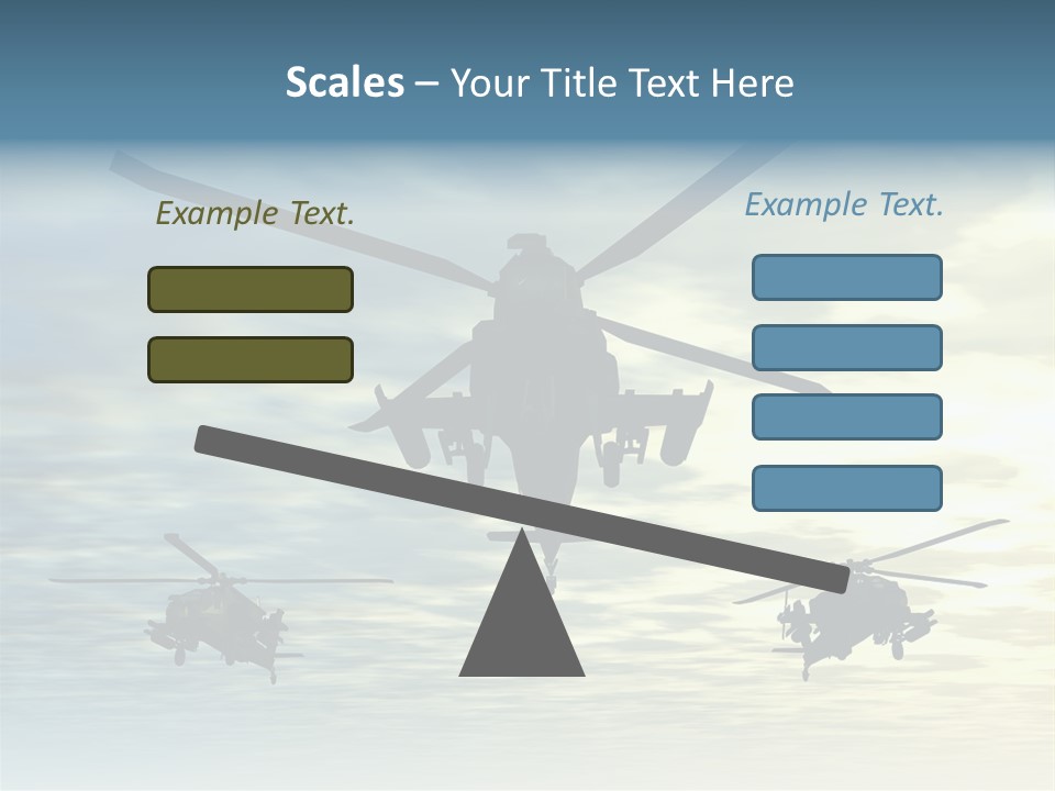 A Group Of Military Helicopters Flying Through A Cloudy Sky PowerPoint Template