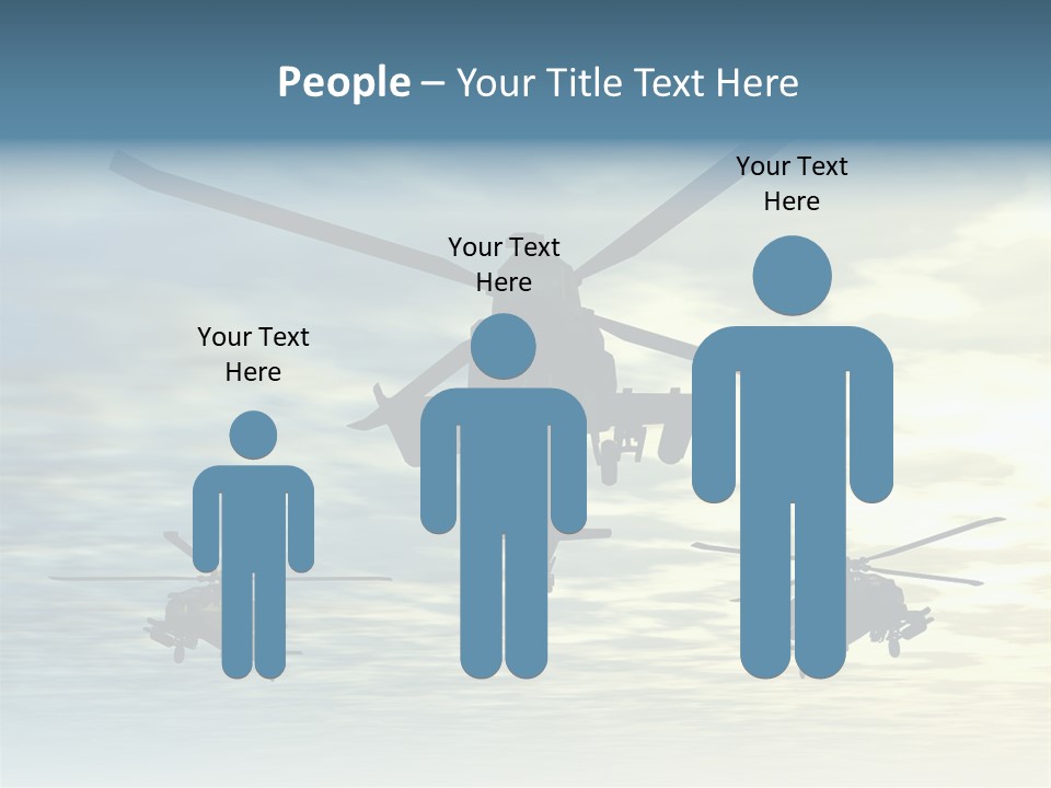 A Group Of Military Helicopters Flying Through A Cloudy Sky PowerPoint Template