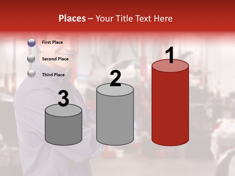 Inspection Vehicle Men PowerPoint Template