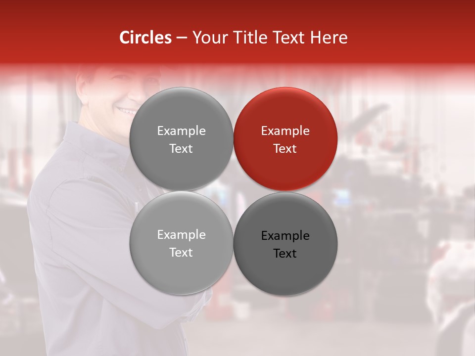 Inspection Vehicle Men PowerPoint Template