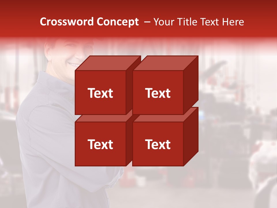 Inspection Vehicle Men PowerPoint Template
