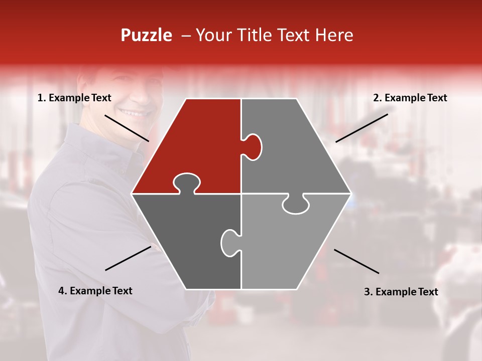 Inspection Vehicle Men PowerPoint Template