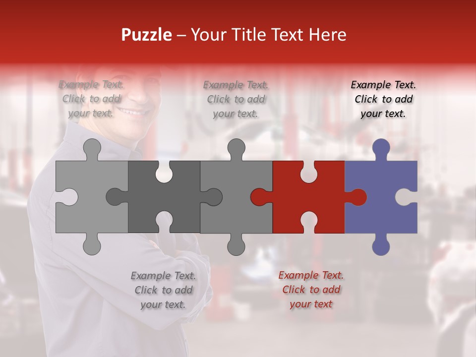 Inspection Vehicle Men PowerPoint Template