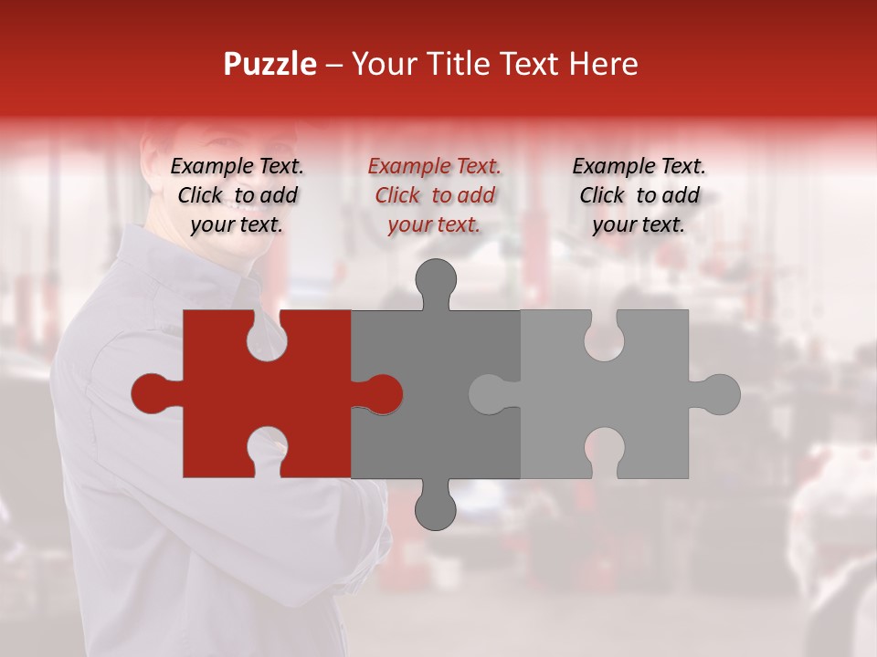 Inspection Vehicle Men PowerPoint Template