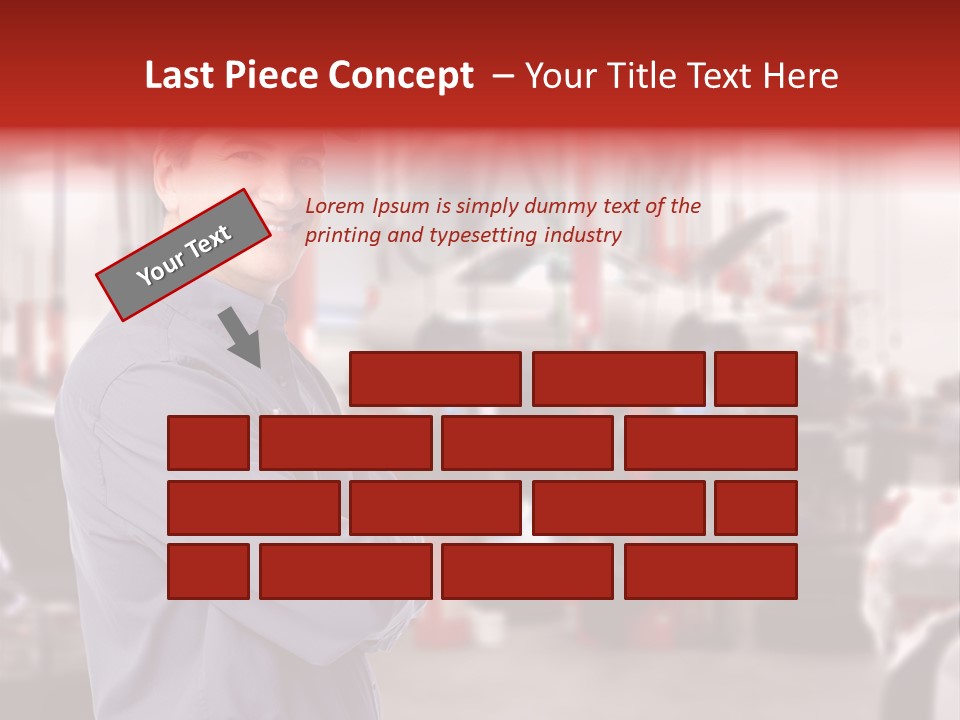 Inspection Vehicle Men PowerPoint Template