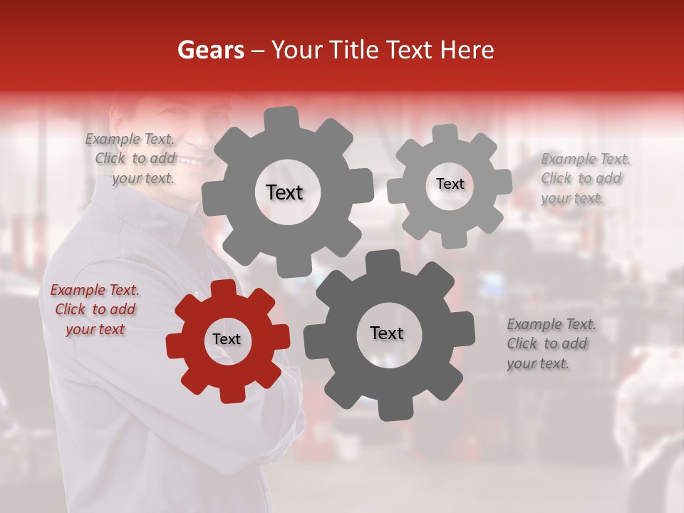 Inspection Vehicle Men PowerPoint Template