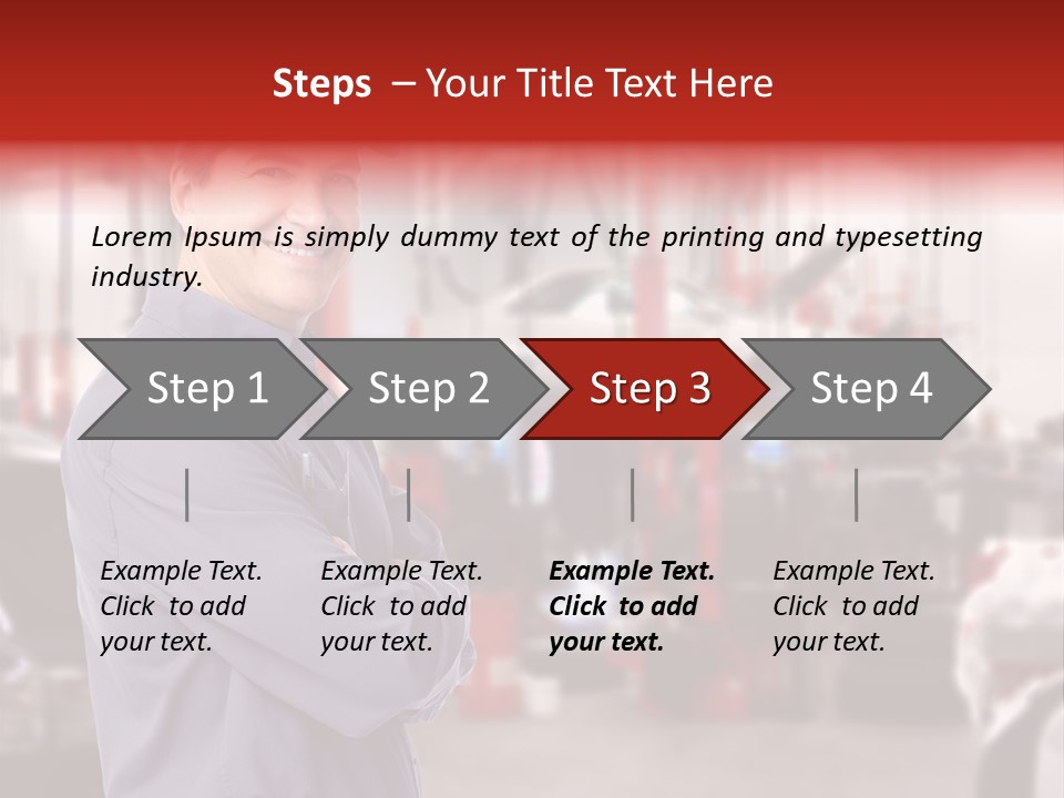 Inspection Vehicle Men PowerPoint Template