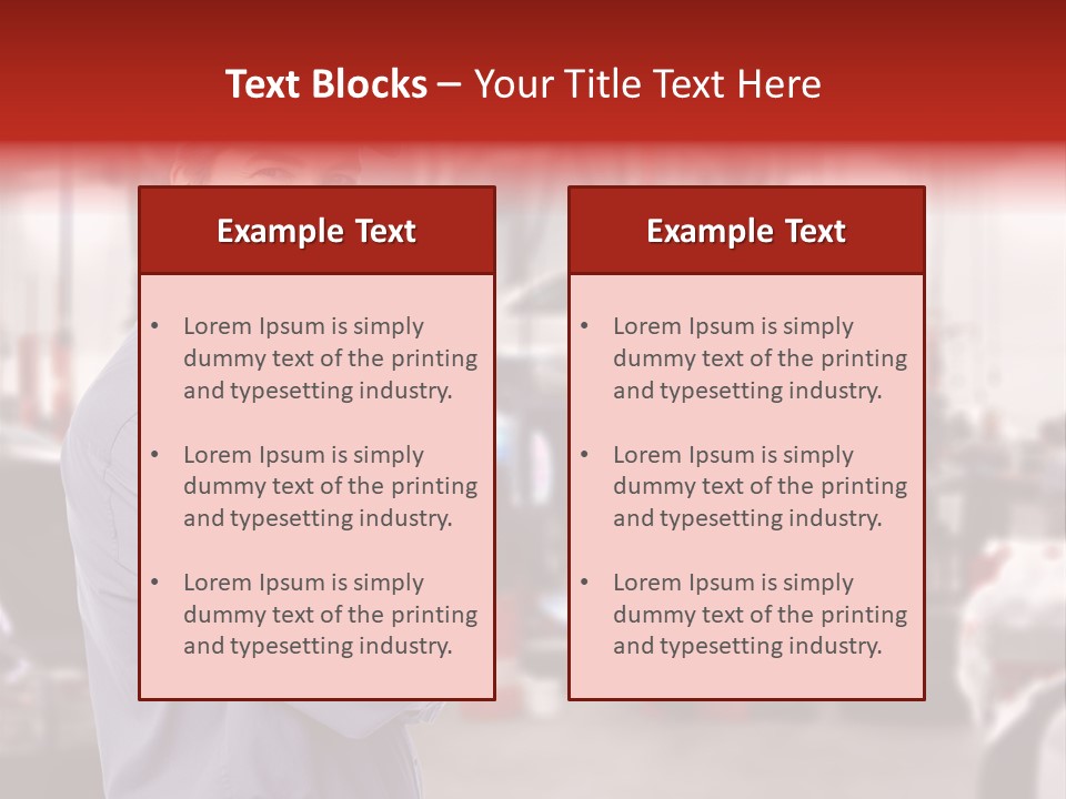 Inspection Vehicle Men PowerPoint Template