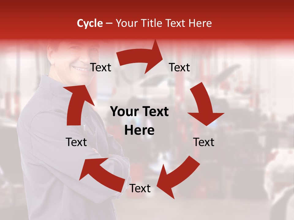Inspection Vehicle Men PowerPoint Template
