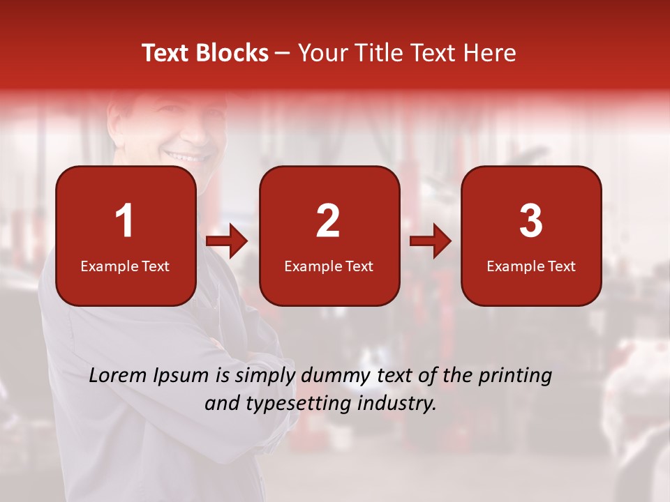 Inspection Vehicle Men PowerPoint Template