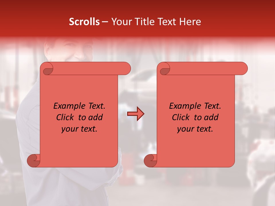 Inspection Vehicle Men PowerPoint Template