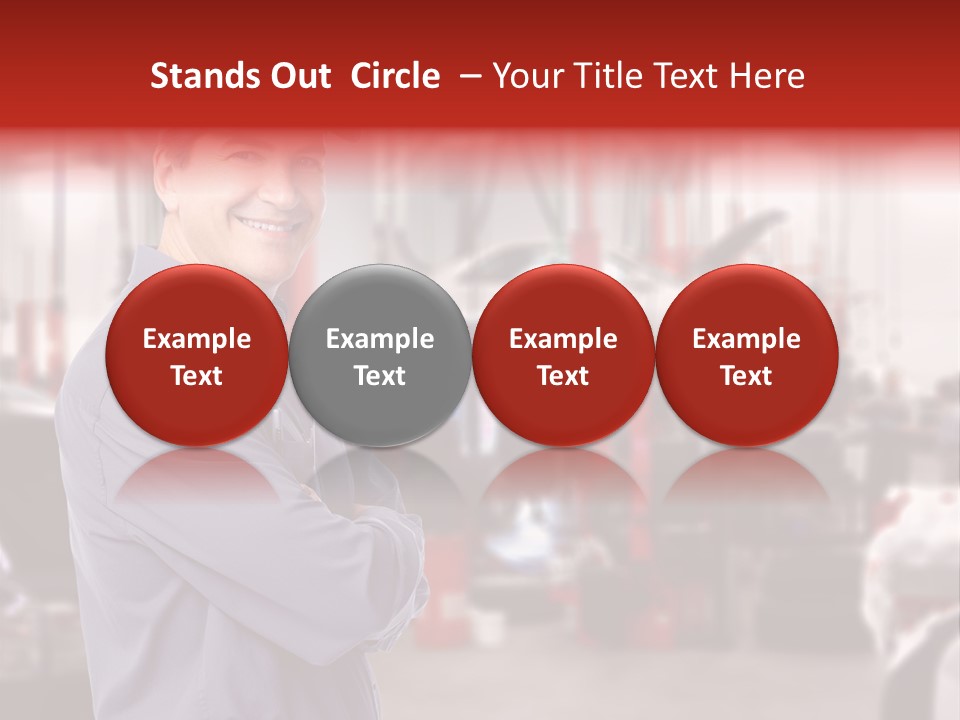 Inspection Vehicle Men PowerPoint Template