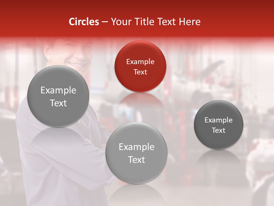 Inspection Vehicle Men PowerPoint Template