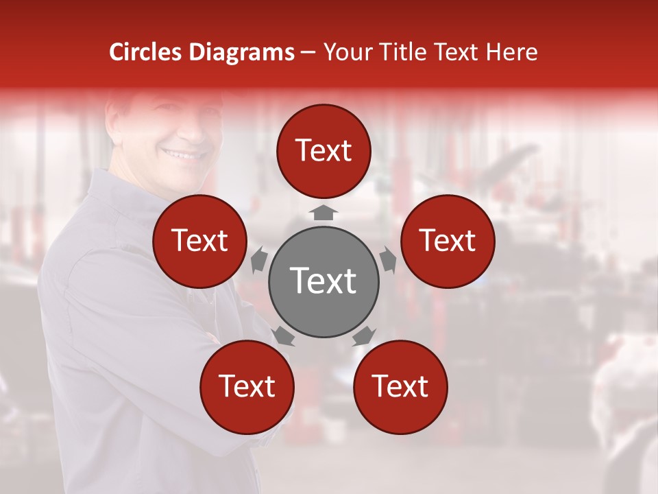 Inspection Vehicle Men PowerPoint Template