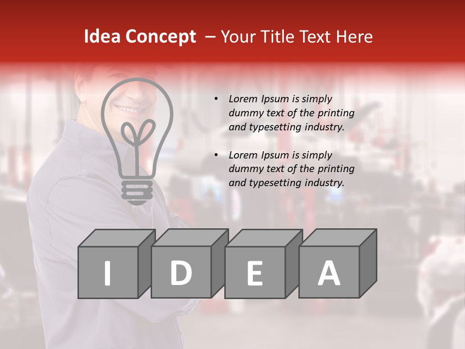 Inspection Vehicle Men PowerPoint Template