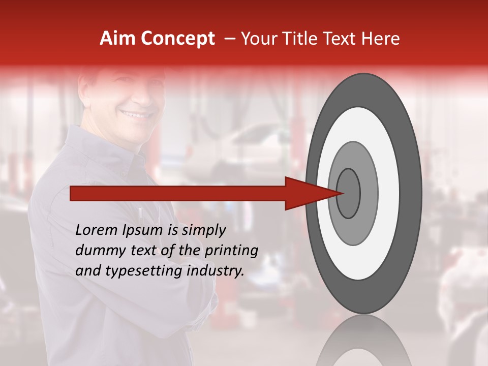 Inspection Vehicle Men PowerPoint Template