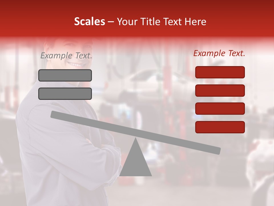 Inspection Vehicle Men PowerPoint Template