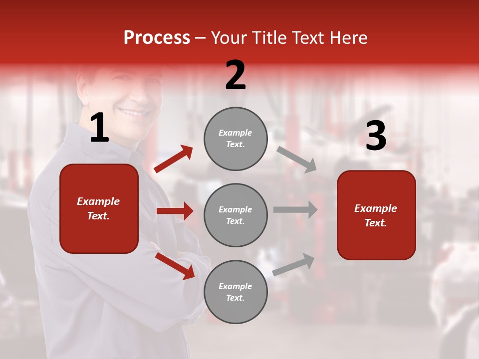 Inspection Vehicle Men PowerPoint Template