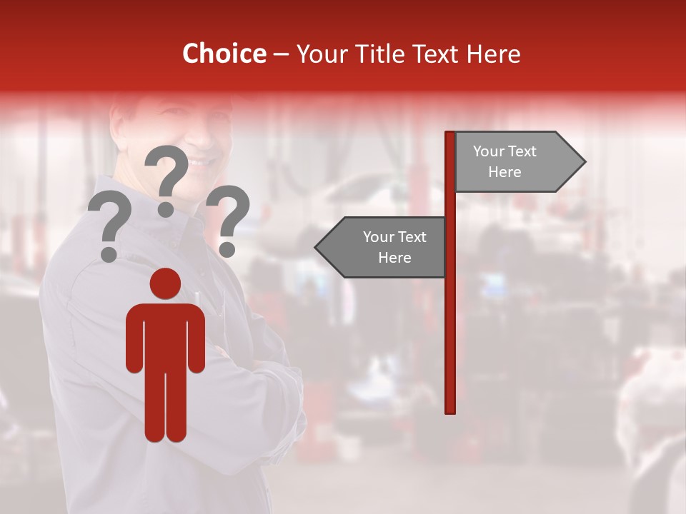 Inspection Vehicle Men PowerPoint Template