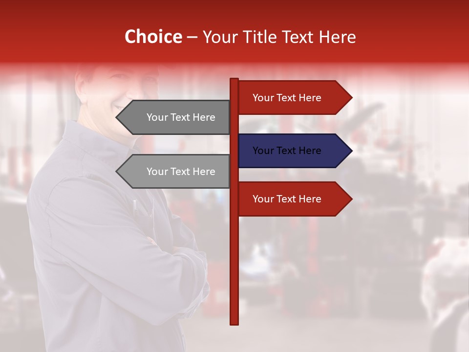 Inspection Vehicle Men PowerPoint Template