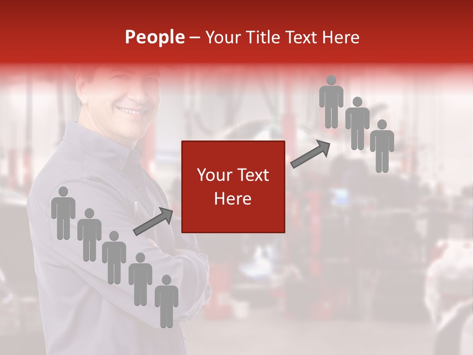 Inspection Vehicle Men PowerPoint Template