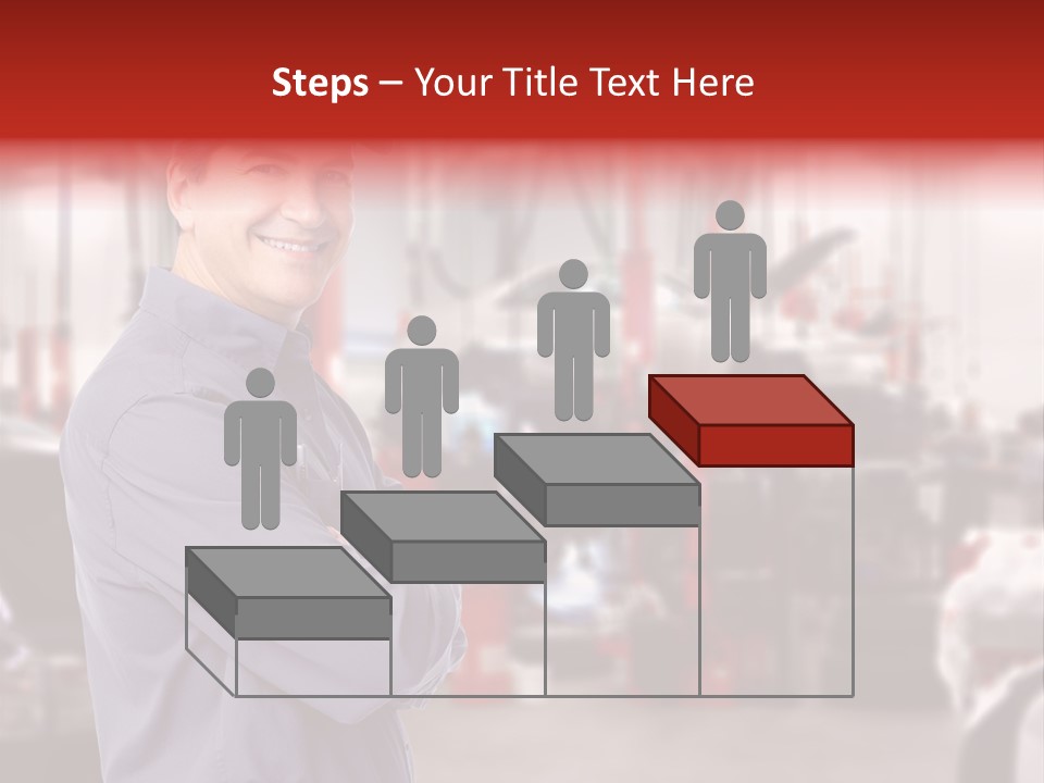 Inspection Vehicle Men PowerPoint Template